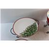 Image 6 : Wired Racks, Christmas Serving Bowl and Porcelain Plates