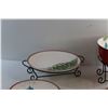 Image 7 : Wired Racks, Christmas Serving Bowl and Porcelain Plates