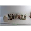 Image 1 : Christmas Decor, Sugared Fruit Candles and Milk Glass Cookie Jar