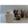 Image 4 : Christmas Decor, Sugared Fruit Candles and Milk Glass Cookie Jar