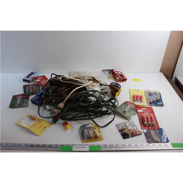 Light Bulbs and Cord Extensions - As Is
