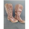 Image 1 : Brown Leather Cowboy Boots - Size 7