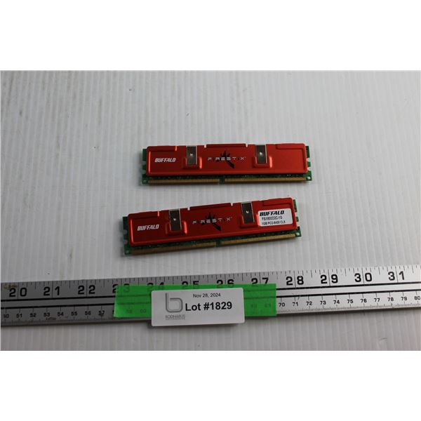 (2) 1GB Frestix RAM Memory Sticks