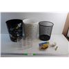 Image 1 : (3) Trash Bins, Universal Fit Flopper Tank Ball, Desk Organizer and Misc.