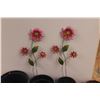 Image 6 : *(12) Planters and Metal Floral Decor