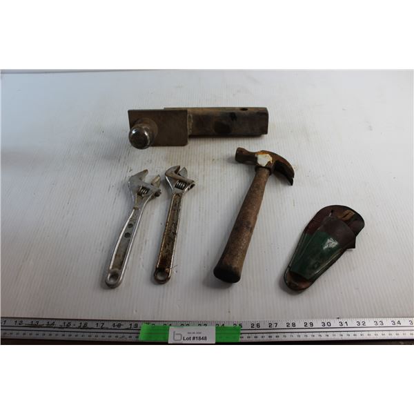 Adjustable Wrenches, Hammer, Sheath and Trailer Hitch