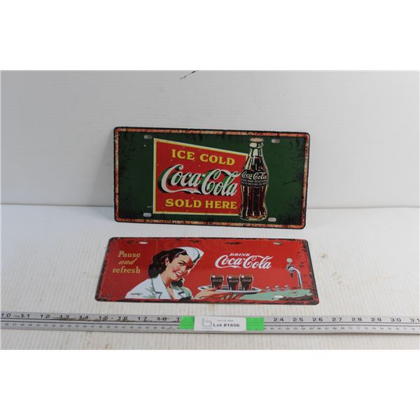 (2) Coca Cola Front Plates