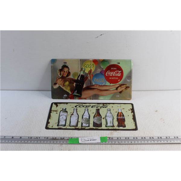 (2) Coca Cola Front Plates