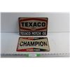 Image 1 : Texaco and Champion Signs 12'' x 8''
