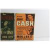 Image 2 : John Lennon and Johnny Cash Signs 12'' x 8''