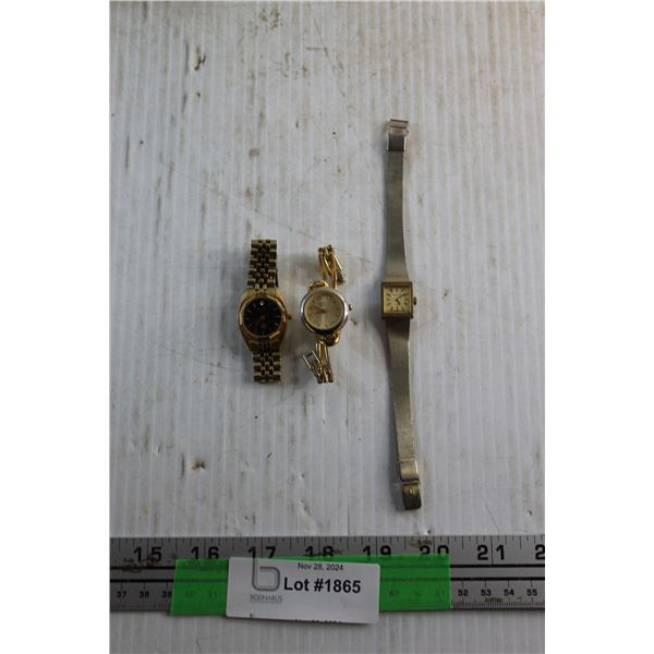 (3) Bulova Silver Watches - As Is, Authenticity Not Guaranteed