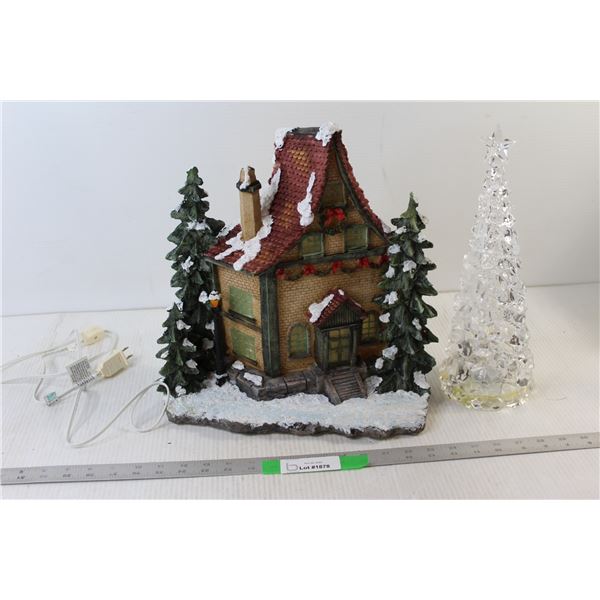 Light Up Christmas House Decoration - Tested Works, Clear Tree