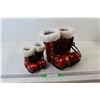 Image 1 : (2) Pairs Of Ceramic Boots Christmas