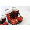 Image 3 : (2) Pairs Of Ceramic Boots Christmas