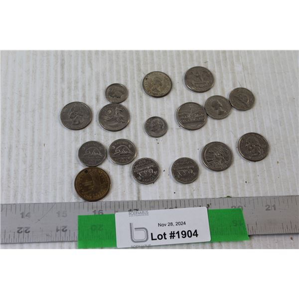 (16) Canadian and American Coins