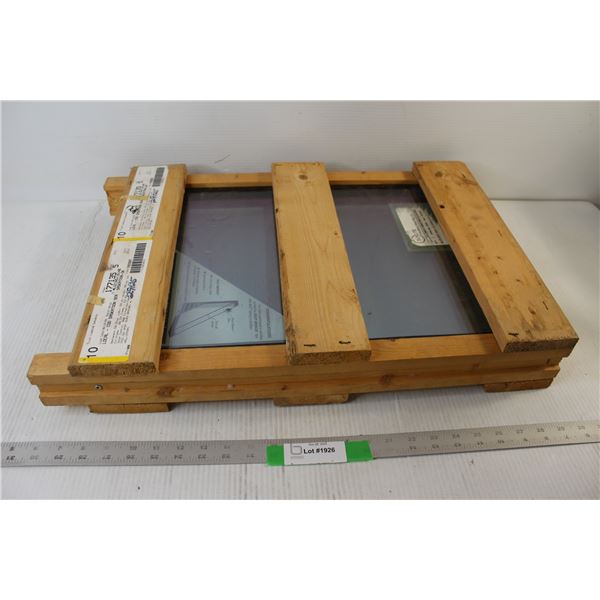 Heat Mirror Film Glass in Wooden Crate - 24 x 15.75- in Crate