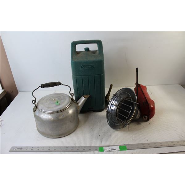 Kettle, Coleman Lantern Case Only, Propane Stove, Coleman Tank