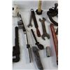 Image 3 : Assorted Tools - Pipe Wrench, Wrenches, Chisel, etc.