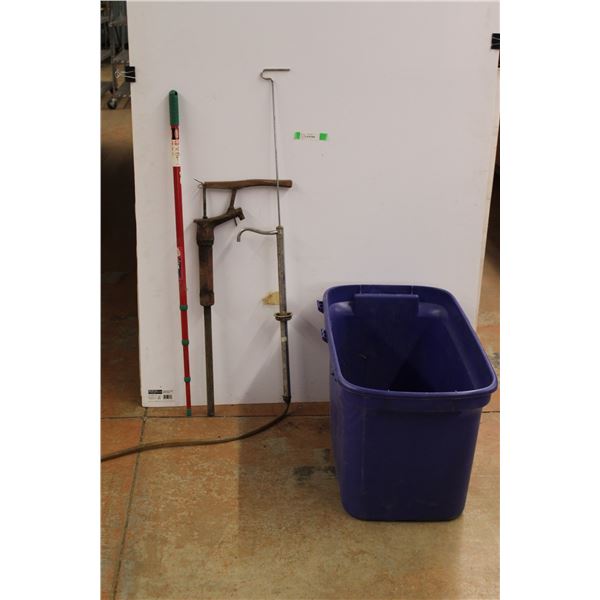 * Tote, Extendable Tool Handle, (2) Barrel Pumps