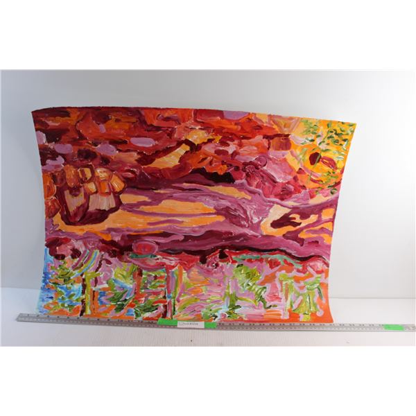 Modern Art Painting 30'' x 22'' Artist : Donna E. Crawford