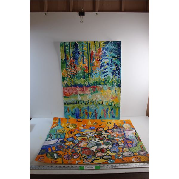 (2) Paintings 20" x 26" - Artist : Donna E. Crawford