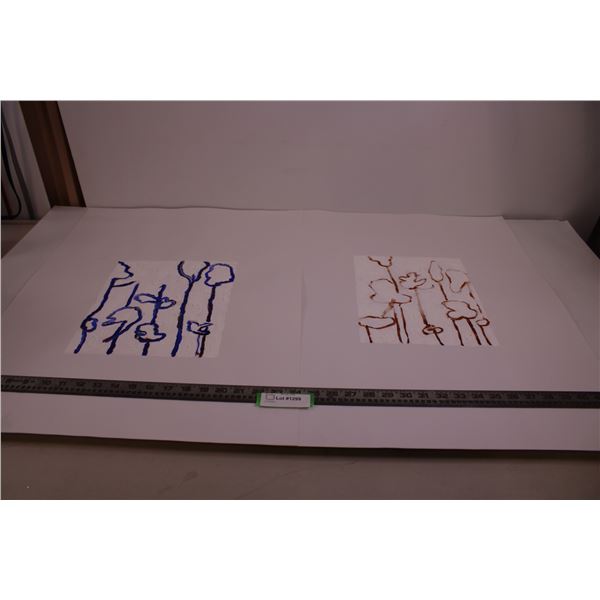 (2) Paintings 20" x 26" - Artist : Donna E. Crawford