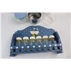 Image 2 : Wooden Goose Themed Spice Rack Holder w/ Canisters, (5) Various Kitchen Canisters, Misc.