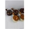 Image 2 : (6) Small Ceramic French Onion Soup Dishes w/ Lids- (1) Extra Lid