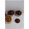 Image 3 : (6) Small Ceramic French Onion Soup Dishes w/ Lids- (1) Extra Lid