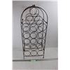 Image 1 : Decorative Wine Bottle Rack, Holds 18 Bottles - 11.5'' x 7'' x 28''