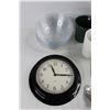 Image 2 : Ikea Battery Operated Wall Clock- As Is, (7) Clear Plastic Bowls, Misc.