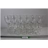 Image 1 : (11) Various Unmarked Glass Wine Glasses, (2) Different Sizes