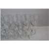 Image 3 : (11) Various Unmarked Glass Wine Glasses, (2) Different Sizes