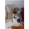 Image 3 : Lot Of Various Christmas Decor, Glittery Artificial Plants, Avon Tree Ornament, Misc.