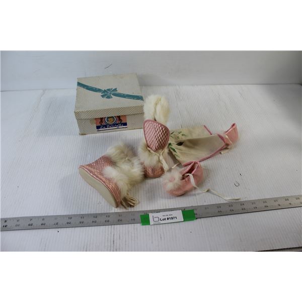 Pair Of Children's Satin Slippers