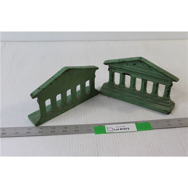 (2) Building Shaped Bookends