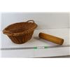 Image 1 : Wicker Basket and Rolling Pin