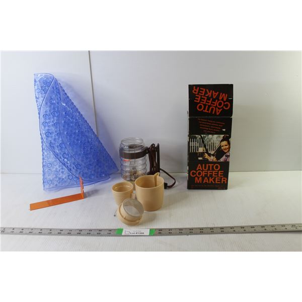 Cigarette Lighter Coffee Maker & Bath Mat