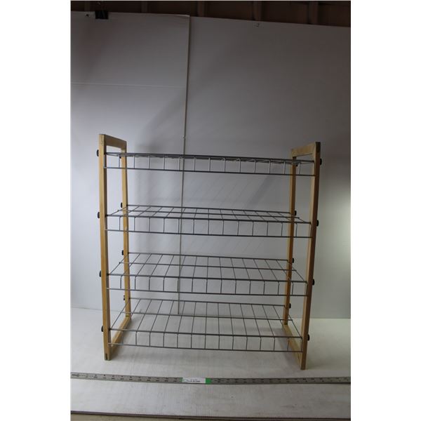 *4 Tier Shoe Rack Approx. 27.5" Tall x 25" Wide x 11 3/4" Deep