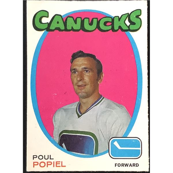 1971-72 O-PEE-CHEE POUL POPIEL ROOKIE CARD