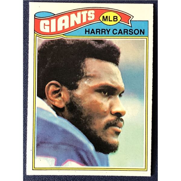 1977 TOPPS HARRY CARSON (HOF) ROOKIE CARD
