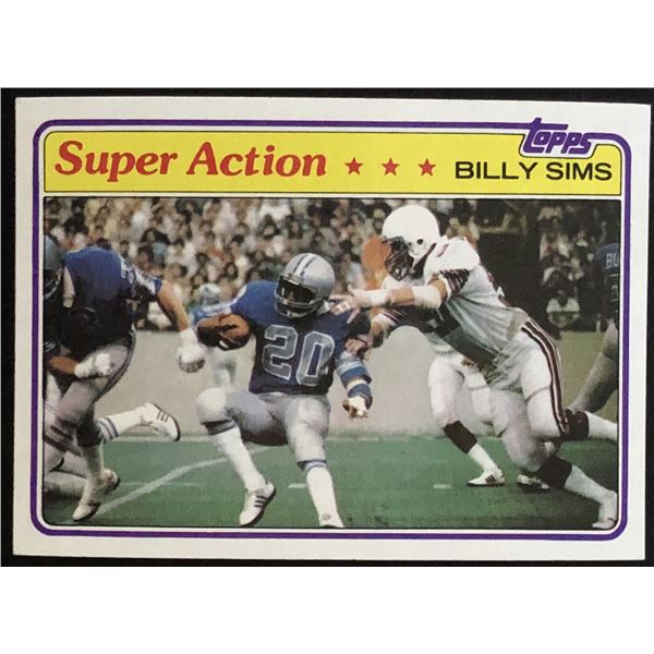 1981 TOPPS BILLY SIMS (HOF) ROOKIE CARD