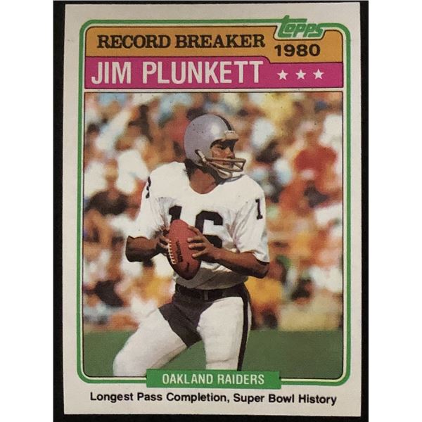 1981 TOPPS JIM PLUNKETT