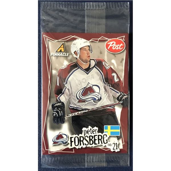 1997-98 PINNACLE POST CEREAL PETER FORSBERG (HOF) SEALED PACK