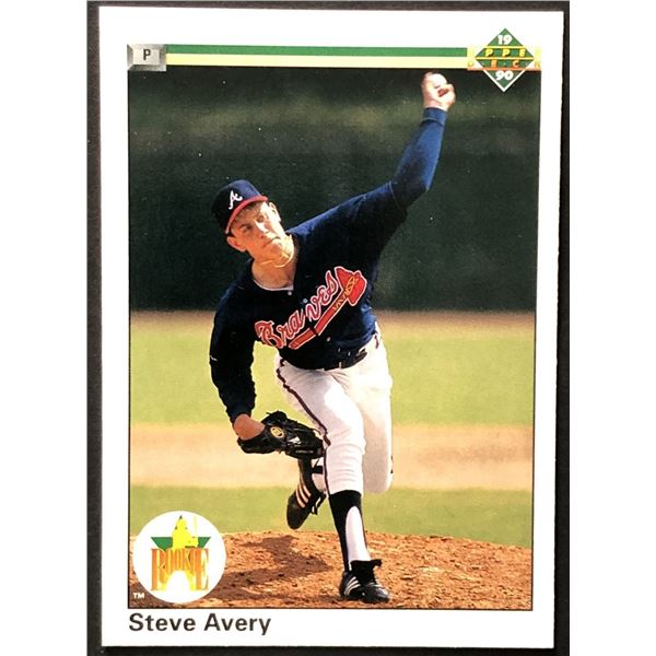 1990 UPPER DECK STEVE AVERY ROOKIE CARD