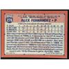 Image 2 : 1991 TOPPS ALEX FERNANDEZ ROOKIE CARD