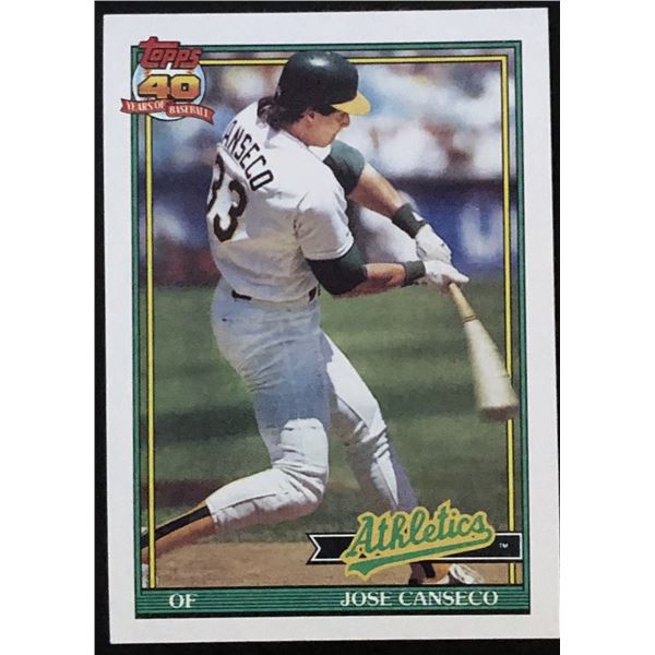 1991 TOPPS JOSE CANSECO