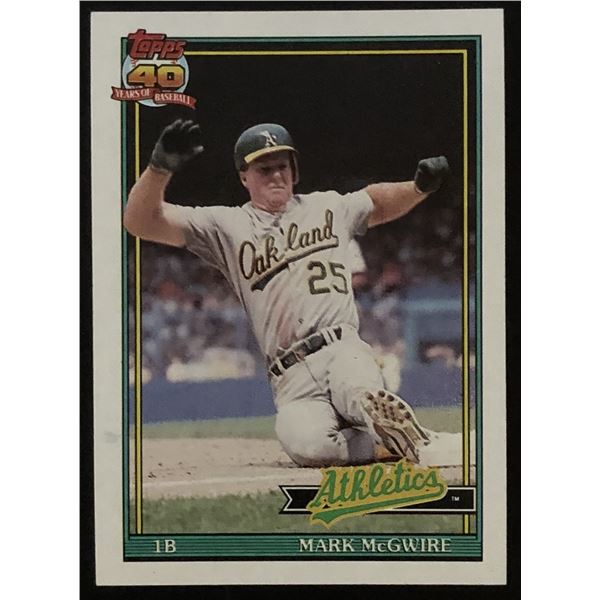 1991 TOPPS MARK McGWIRE