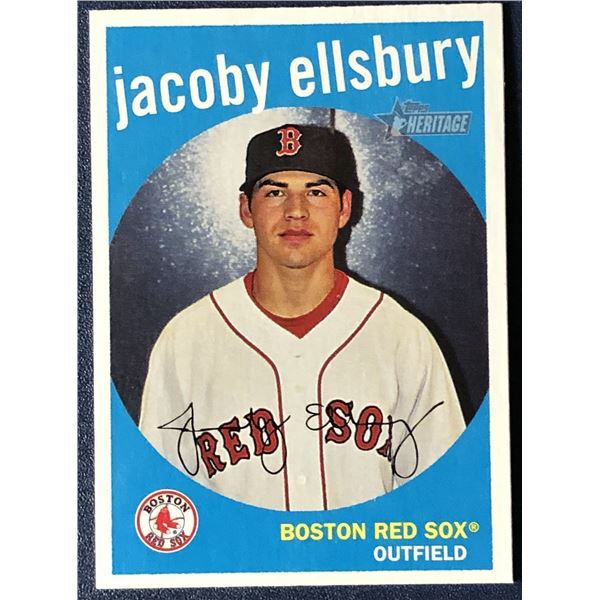 2008 TOPPS HERITAGE JACOBY ELLSBURY ROOKIE CARD
