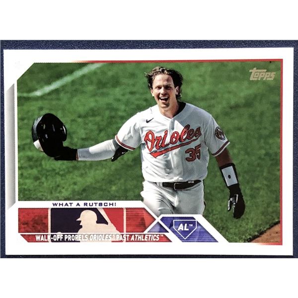 2023 TOPPS ADLEY RUTSCHMAN ROOKIE CARD